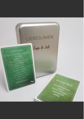 Liebeslinien in edlem Gewand ( personalisiert )